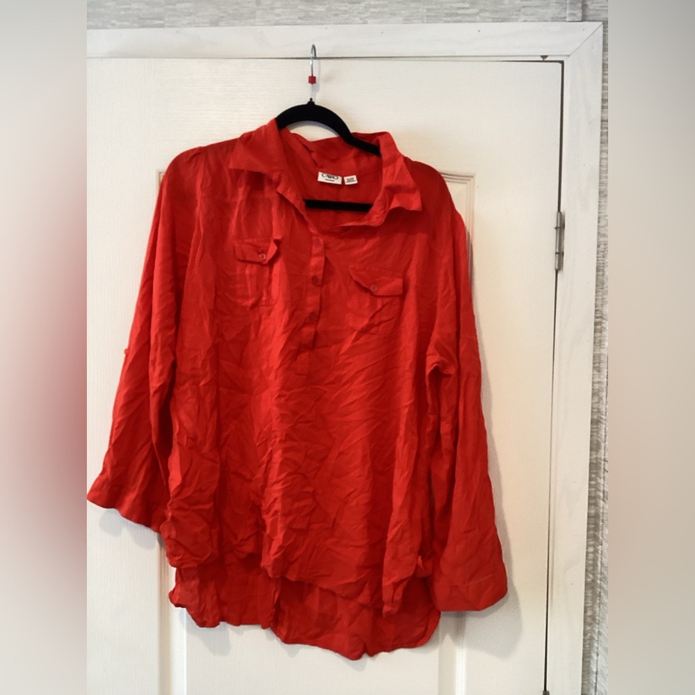 Cato Vibrant Red Blouse size 22/24W EUC